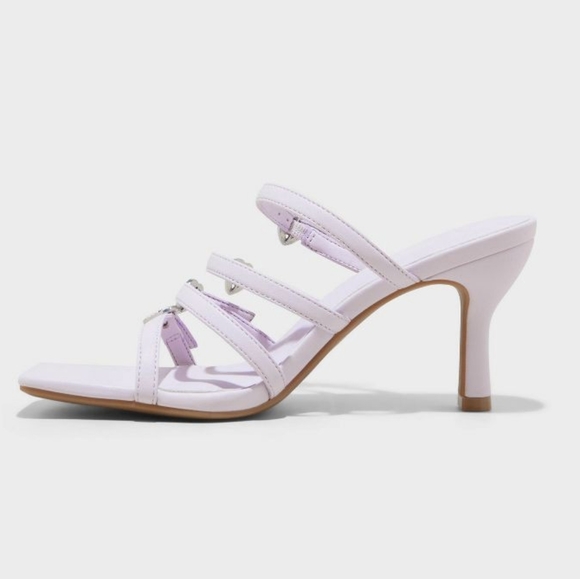 Wild Fable Women's NWT Lavender Purple Britt Mule 3in Heart Heels Size 8.5 - Picture 7 of 13